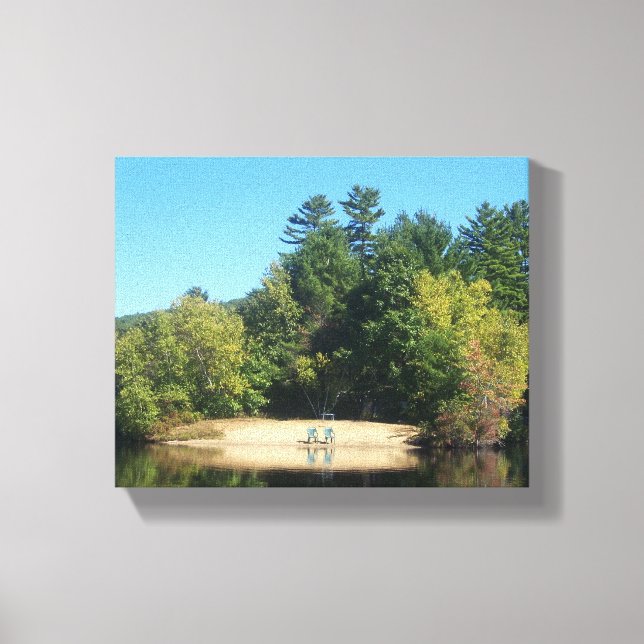 Wilson Pond Island Canvas Print (Front)