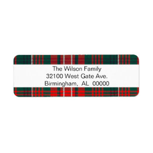 Wilson Tartan Plaid Return Label