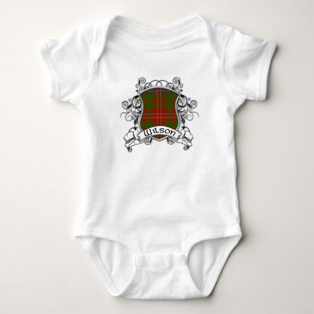 Wilson Tartan Shield Baby Bodysuit (Front)