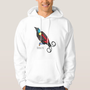 Wilson's bird-of-paradise bird cartoon  hoodie