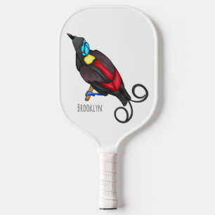 Wilson's bird-of-paradise bird cartoon pickleball paddle