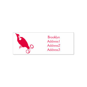 Wilson's bird-of-paradise bird cartoon self-inking stamp