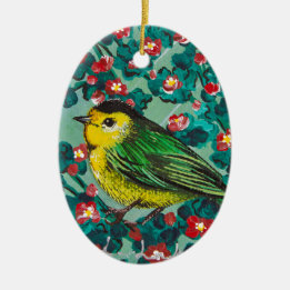 Wilson's Warbler Ceramic Ornament