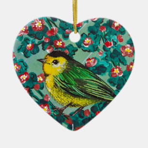 Wilson's Warbler Ceramic Ornament