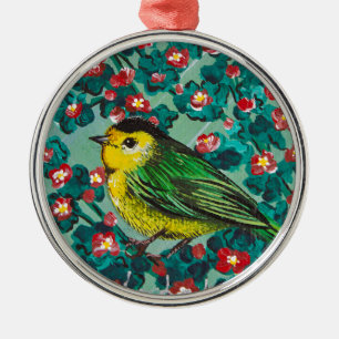 Wilson's Warbler Metal Ornament
