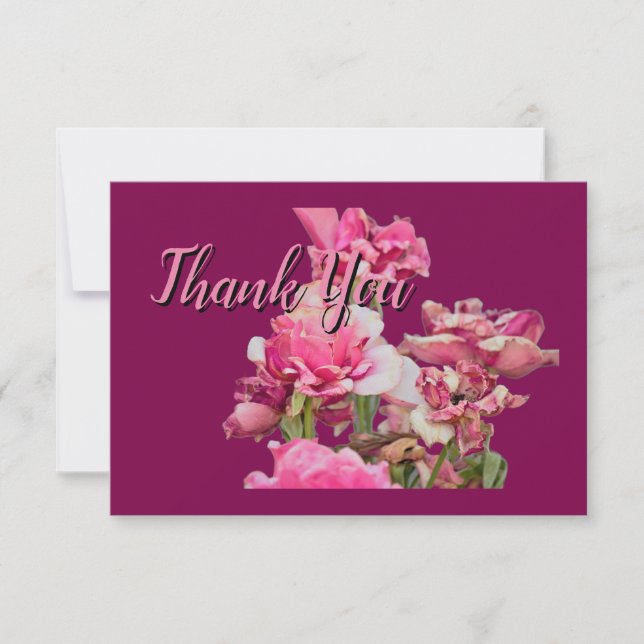 Wilted Rose Thank You Card (Front)