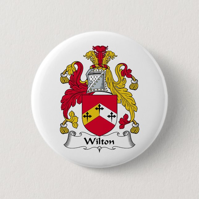 Wilton Family Crest 2 Inch Round Button (Front)