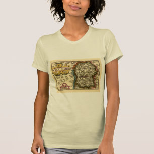 Wiltshire County England Old Antiquarian Atlas Map T-Shirt