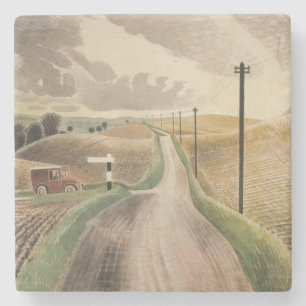 Wiltshire Landscape (by Eric Ravilious) Stone Coaster