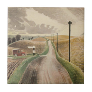 Wiltshire Landscape (by Eric Ravilious) Tile
