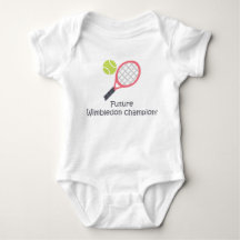 Wimbledon champion cute funny baby tennis bodysuit