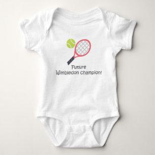 Wimbledon champion cute funny baby tennis bodysuit