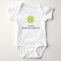 Wimbledon champion cute funny baby tennis bodysuit