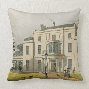 Wimbledon House, from Ackermann's 'Repository of A Throw Pillow