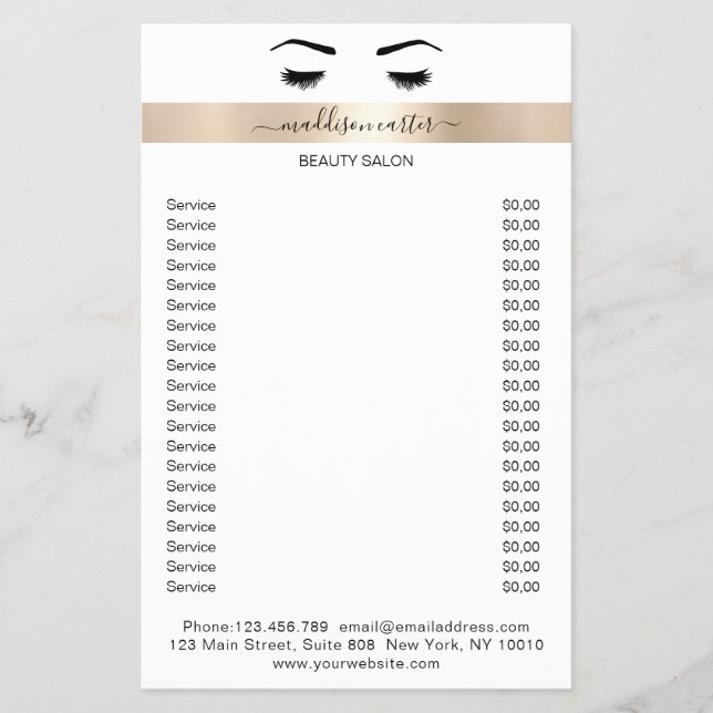 Wimpern Augenbrauen Flyer (Front)