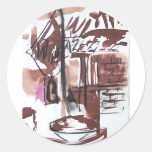 Wimpi's on PCH Apron Classic Round Sticker