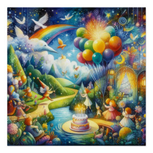 Wimsical Birthday celebration Poster