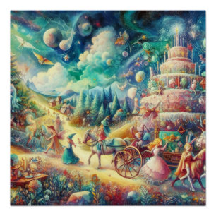 Wimsical Birthday celebration Poster