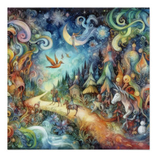 Wimsical garden poster