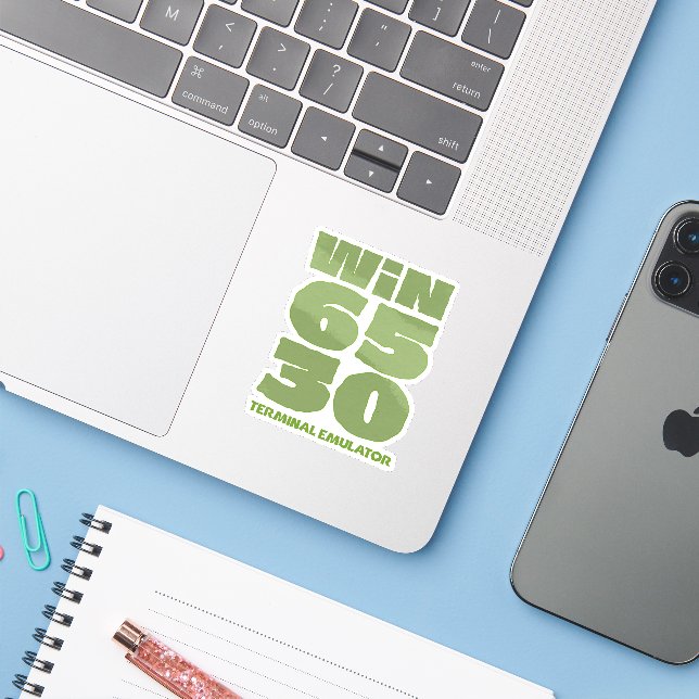 Win6530 Terminal Emulator Sticker (Laptop w/ iPhone)