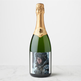 Win bottal sparkling wine label