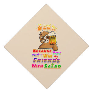 Win Friends With Beer Graduation Cap Topper