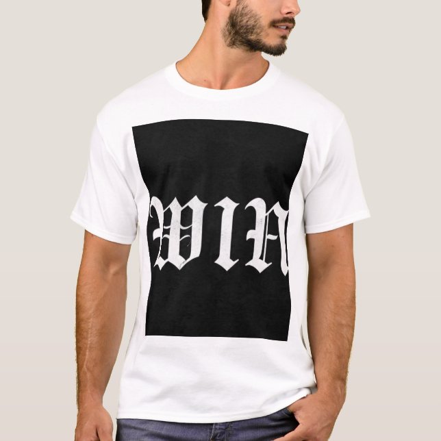 WIN Gothic Calligraphy T-Shirt | Dark Aesthetic Mo (Front)