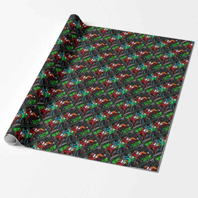 win place show horse racing wrapping paper (Unrolled)