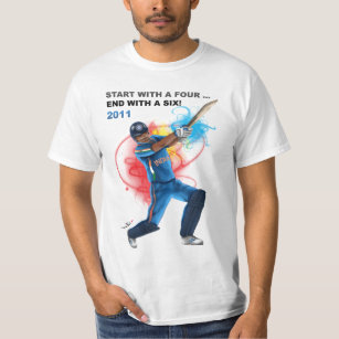 Win the cup with a six - Cricket T-Shirt