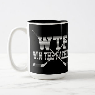 Win The Face-Off Two-Tone Coffee Mug