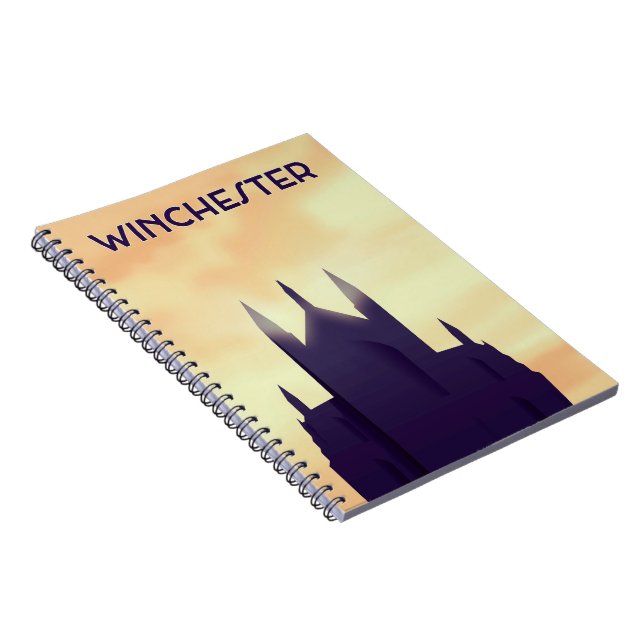 Winchester Cathedral travel poster poster print Notebook (Right Side)