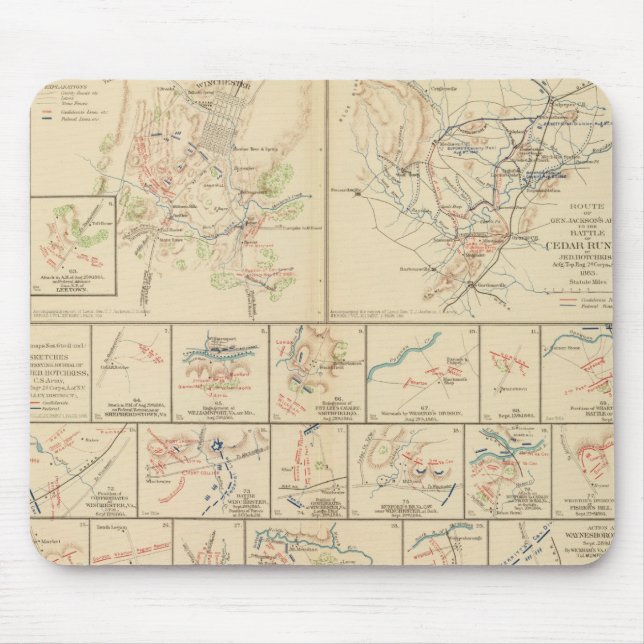 Winchester, Cedar Run, Port Republic, Va Mouse Pad (Front)