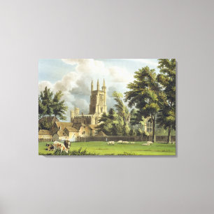 Winchester College from the Meadow, from 'History Canvas Print
