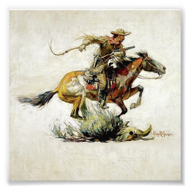 “Winchester Horse and Rider” by Philip R Goodwin Photo Print (Front)