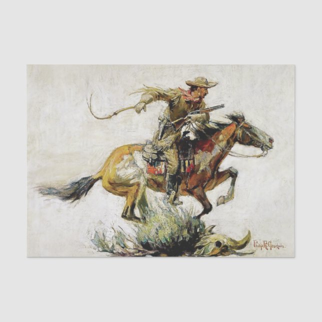 “Winchester Horse and Rider” by Philip R Goodwin Tissue Paper (Front)