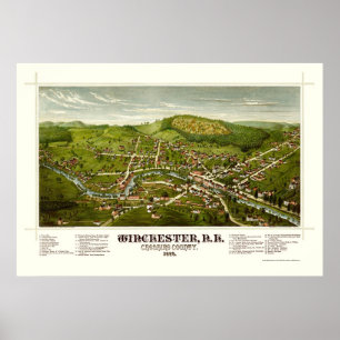 Winchester, NH Panoramic Map - 1887 Poster