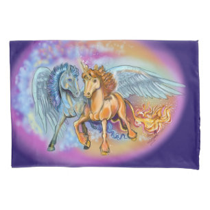 Wind and Flame, Pegasus and Unicorn Pillowcase