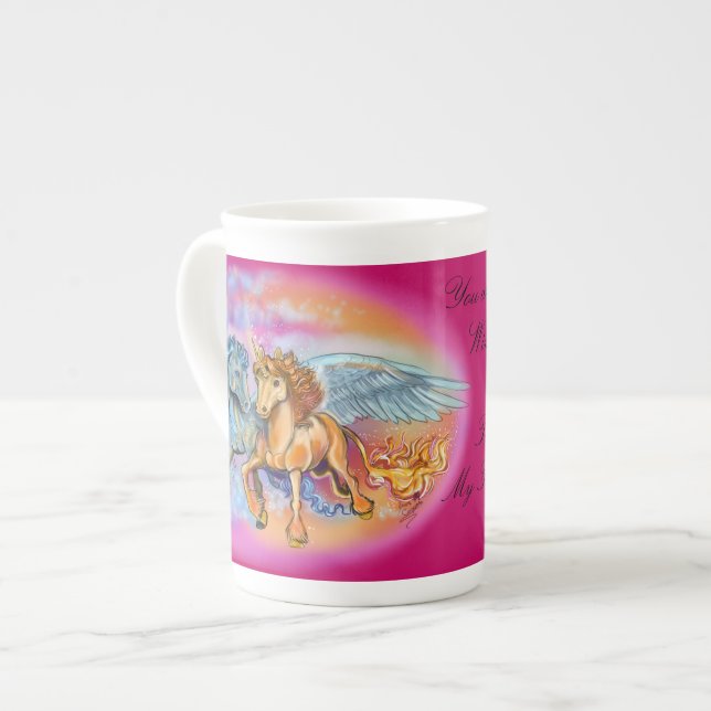 Wind and Flame Pegasus Unicorn~specialty mug (Front Left)