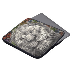 Wind Beneath My Wings Lion Butterfly Animal Art Laptop Sleeve