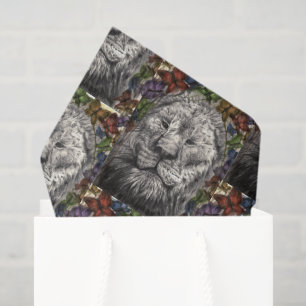 Wind Beneath My Wings Lion Butterfly Wildlife Art Tissue Paper