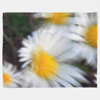 Wind blown Daisies Fleece Blanket