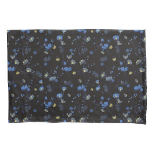 Wind Blown Floral Pattern Pillowcase