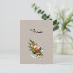 Wind card (10.8cm x 14.2cm) - Happy holidays