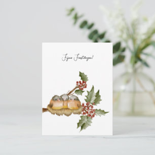 Wind card (10.8cm x 14.2cm) - Happy holidays