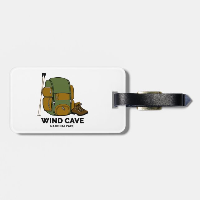 Wind Cave National Park Backpack Luggage Tag (Back Horizontal)