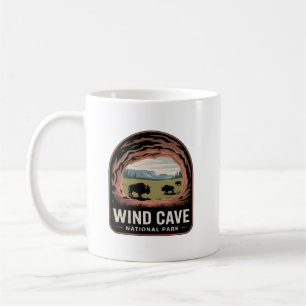 Wind Cave National Park Bison Badge Coffee Mug