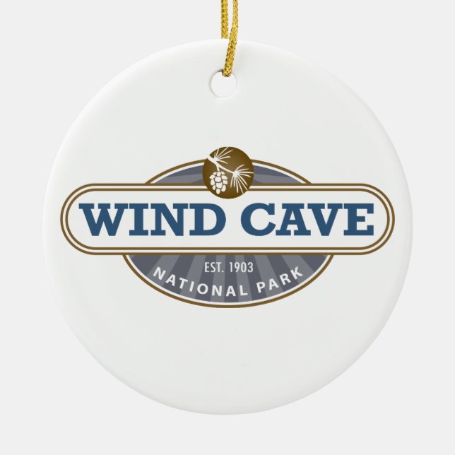 Wind Cave National Park Ceramic Ornament (Front)