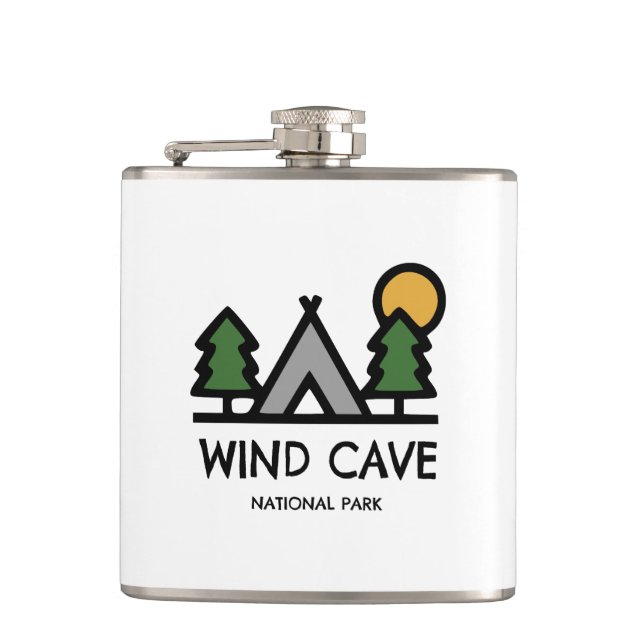 Wind Cave National Park Hip Flask (Front)
