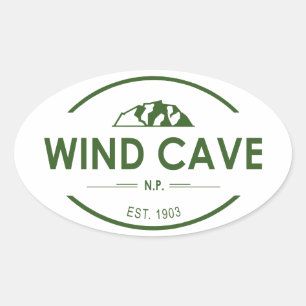 Wind Cave National Park Oval Sticker