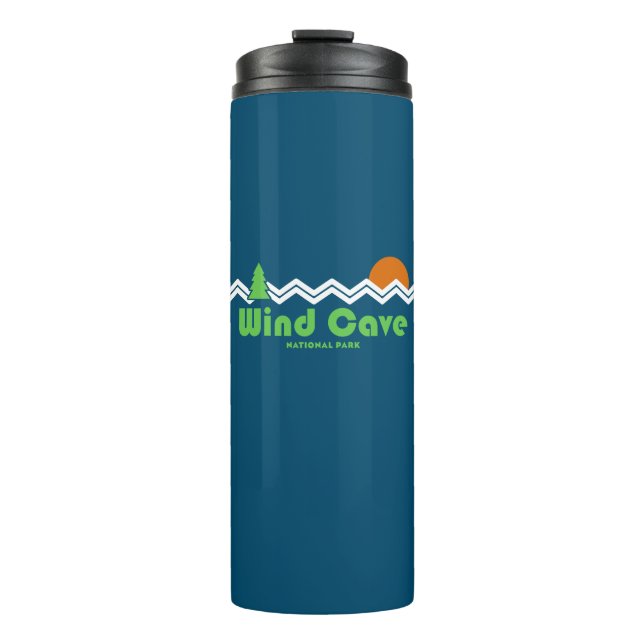 Wind Cave National Park Retro Thermal Tumbler (Front)